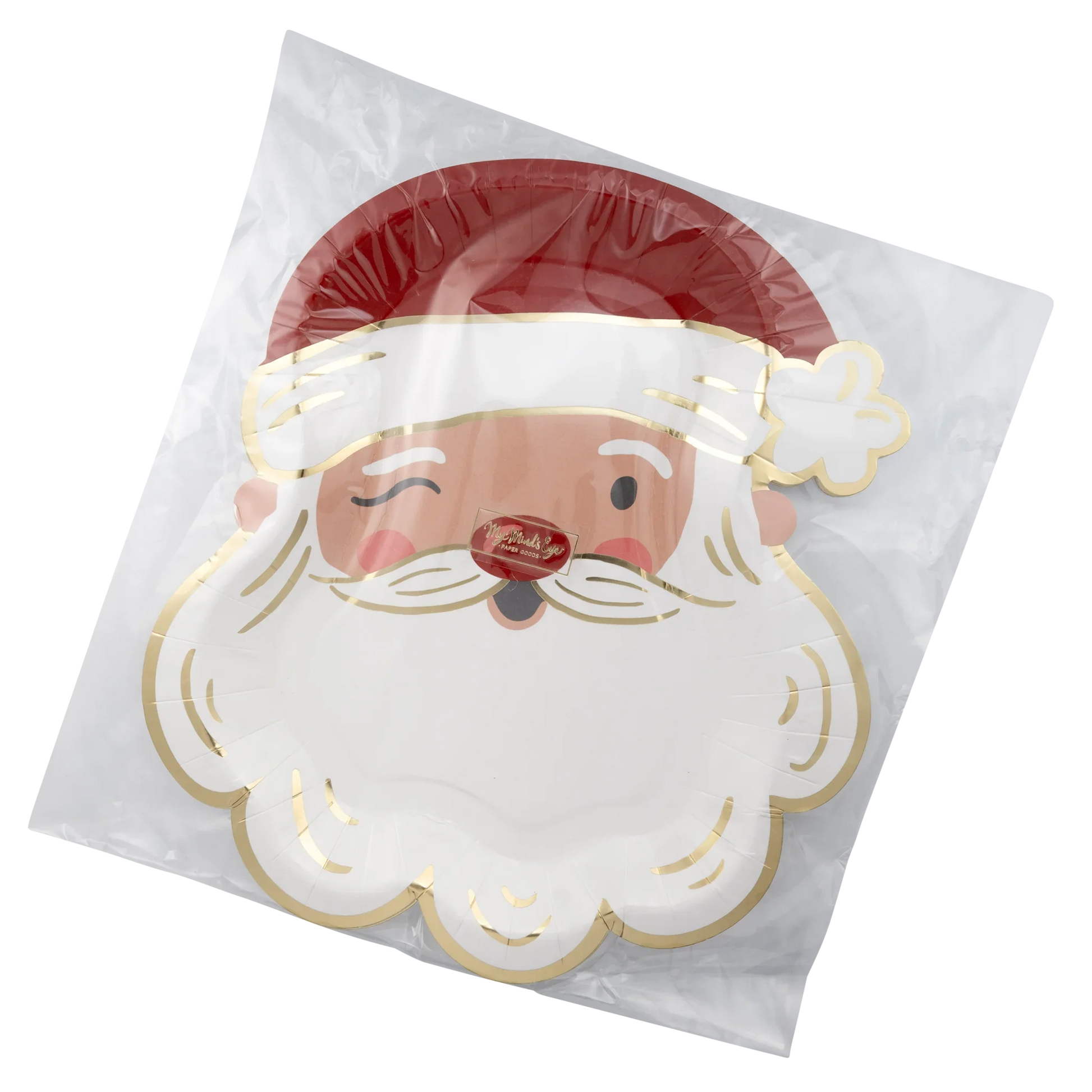 Santa Face Shaped Paper Plate - Marcel’s Culinary Experience