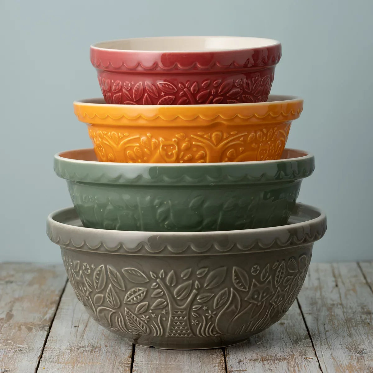 Mason Cash In The Forest S18 Green Owl Mixing Bowl