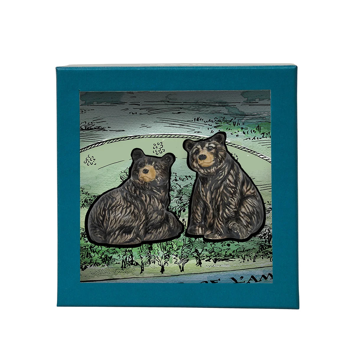 Juliska Clever Creatures Black Bear Salt & Pepper Shakers