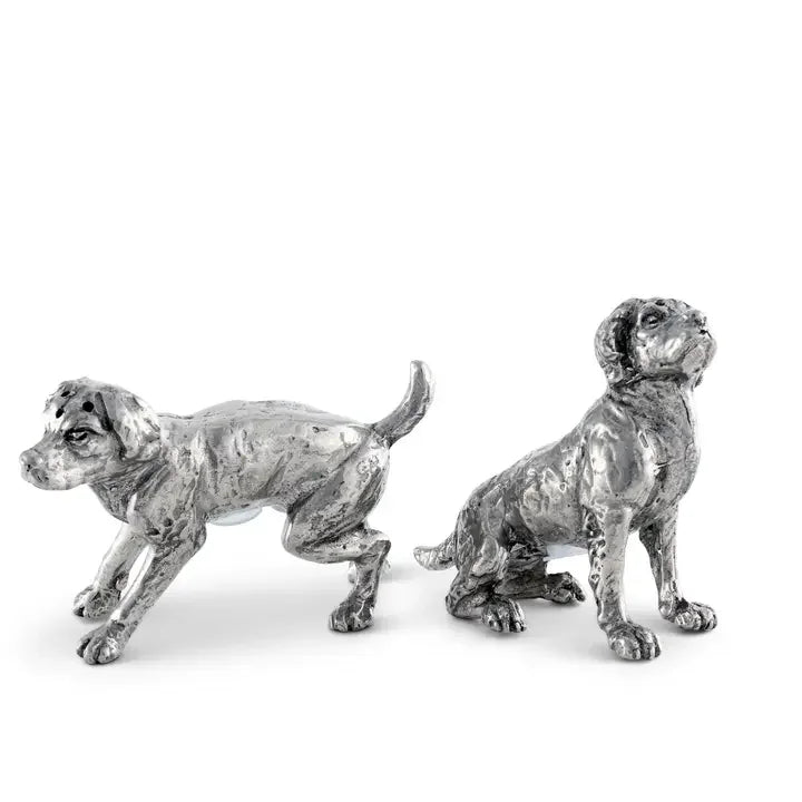 Pewter Spaniel Salt & Pepper Set - Marcel’s Culinary Experience