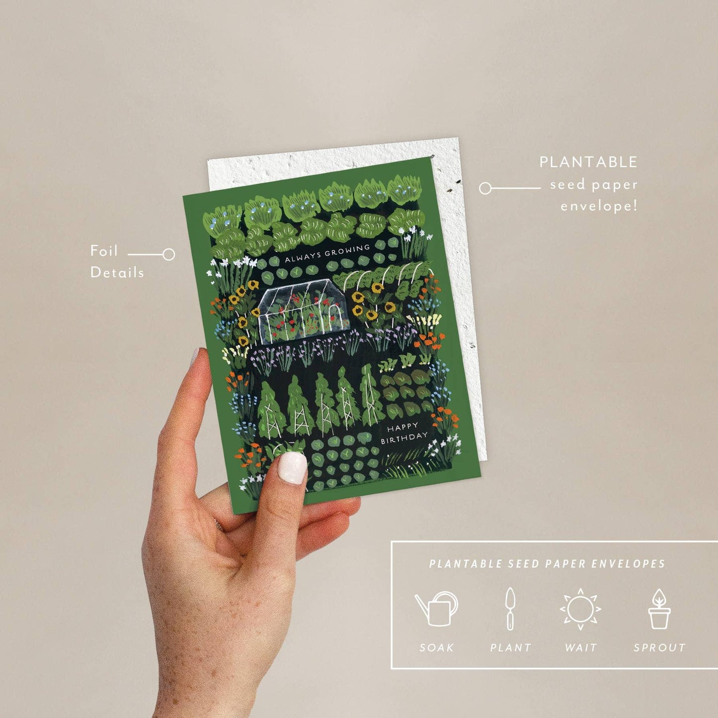 Garden Greenhouse - Birthday Card - Marcel’s Culinary Experience