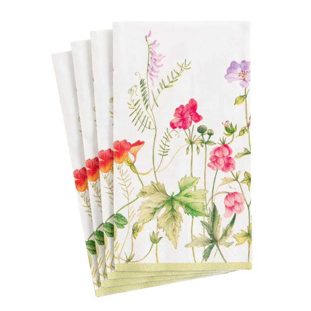 Caspari French Floral Paper Guest Towel Napkins - 15 Per Package - Marcel’s Culinary Experience