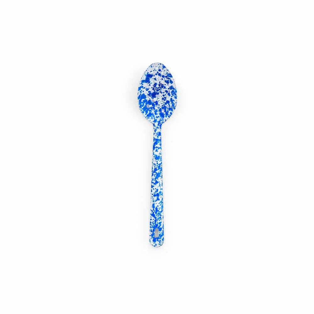 Splatter Enamelware Large Slotted Spoon