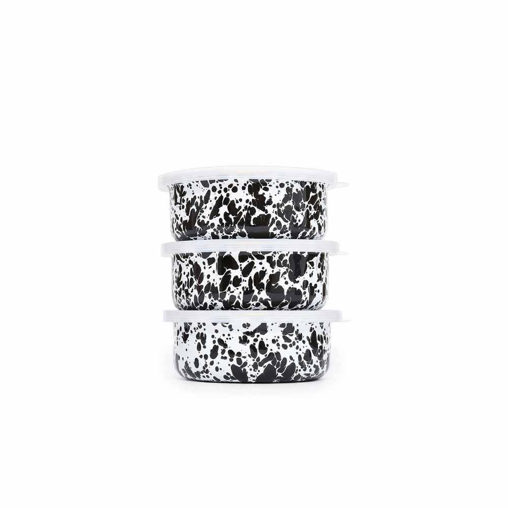 Splatter Enamelware Storage Bowl Set by Crow Canyon Home
