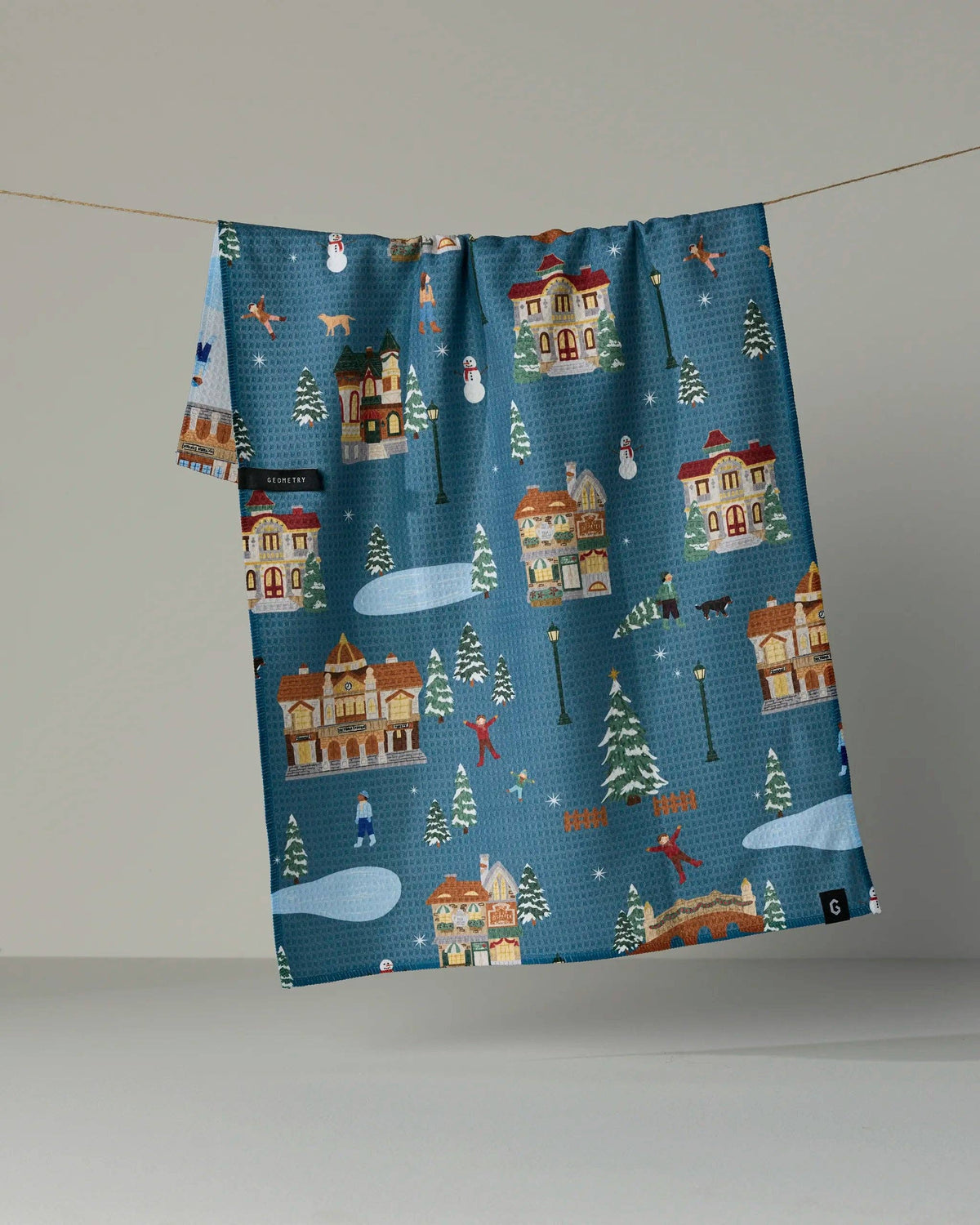 Geometry Holiday Nostalgia LUXE Kitchen Towel