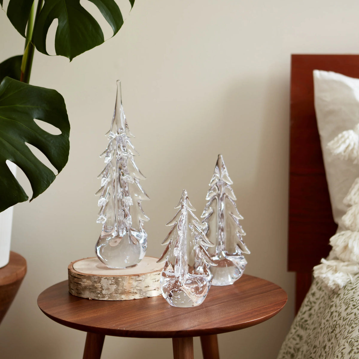 Simon Pearce Five-Sided Evergreen - 14 Inch