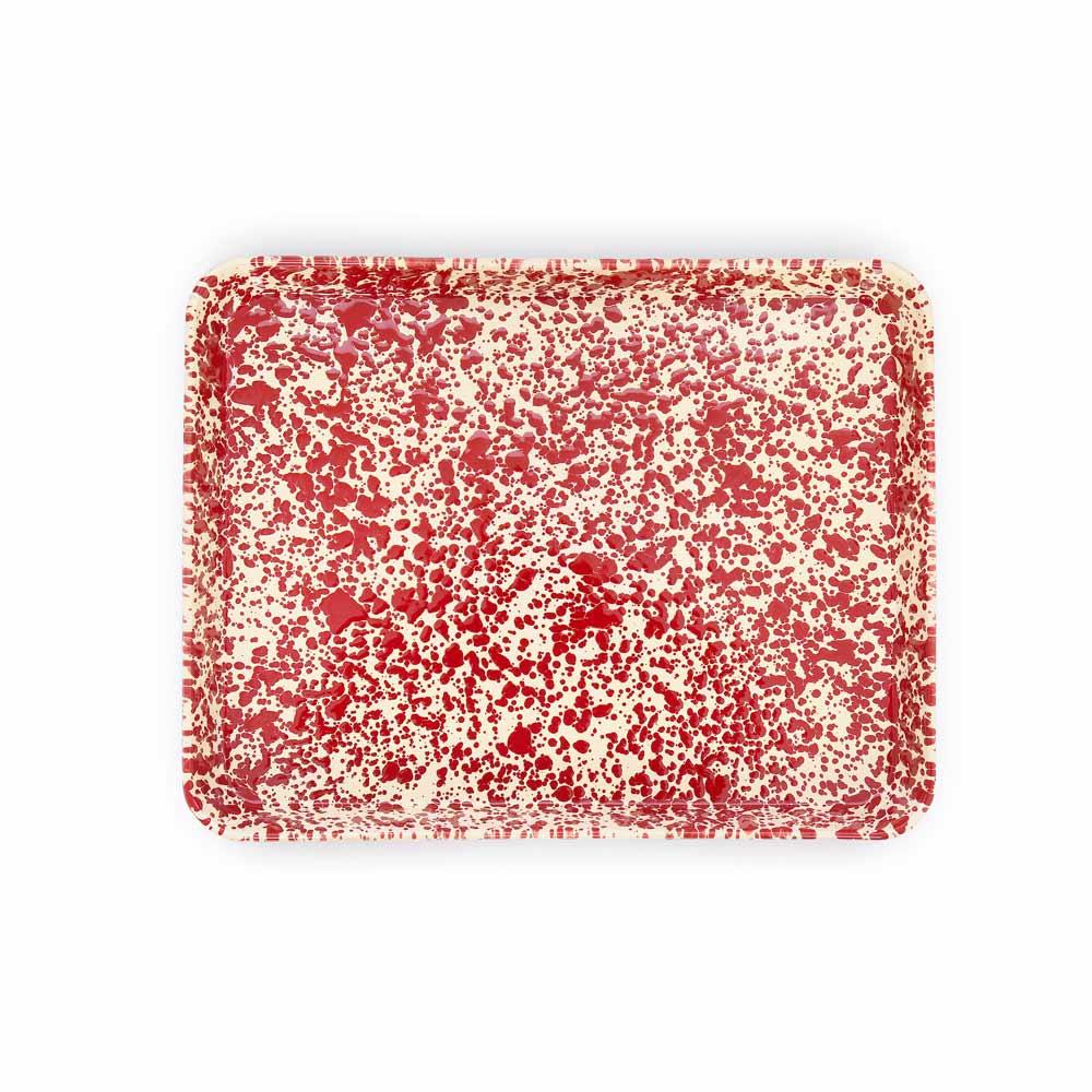 Splatter Enamelware Large Rectangle/Jelly Roll Tray - Marcel’s Culinary Experience