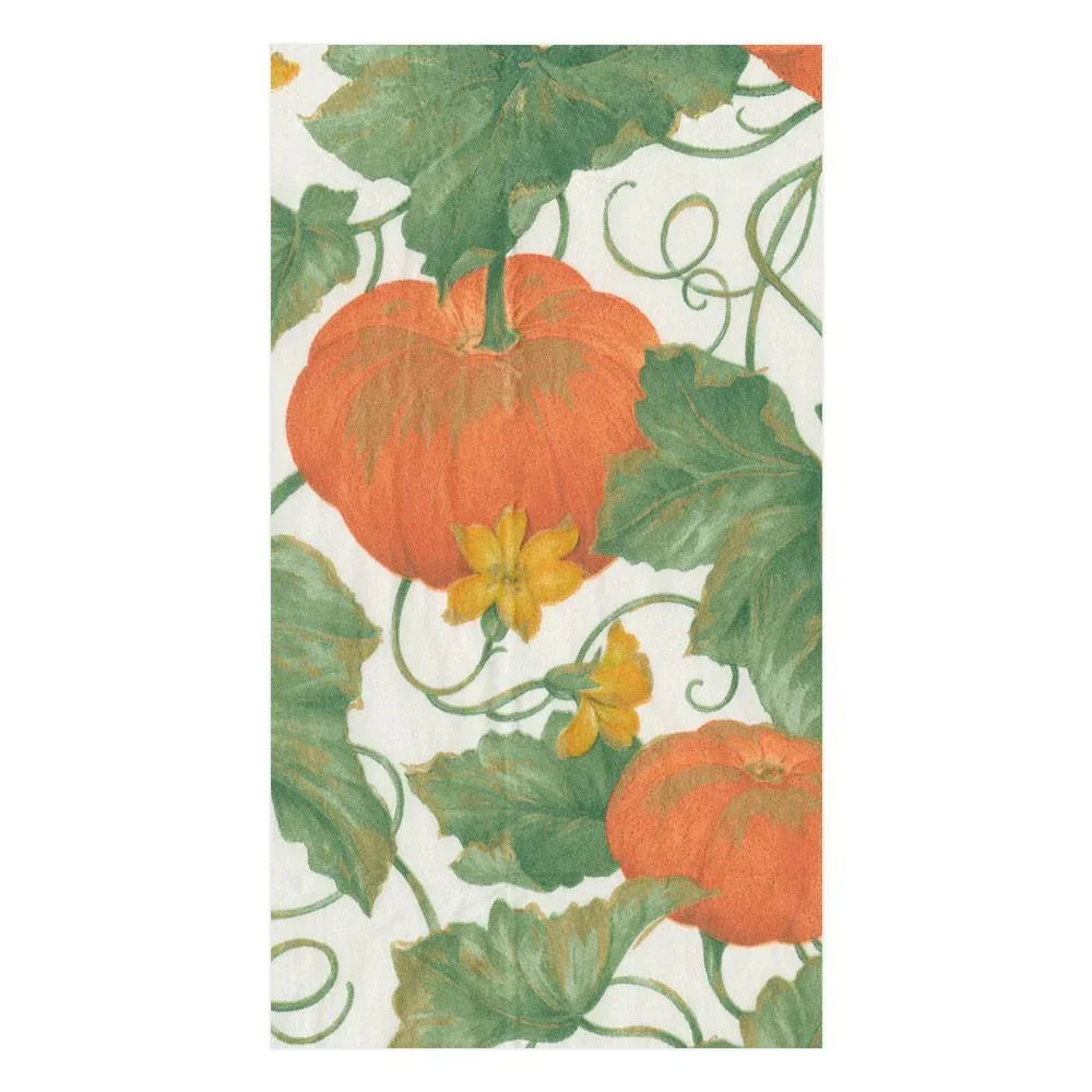 Heirloom Pumpkins Paper Guest Towel Napkins in Ivory & Orange - Marcel’s Culinary Experience