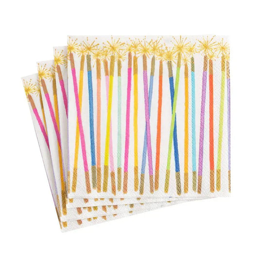 Caspari Party Candles Paper Cocktail Napkins - 20 Per Package - Marcel’s Culinary Experience