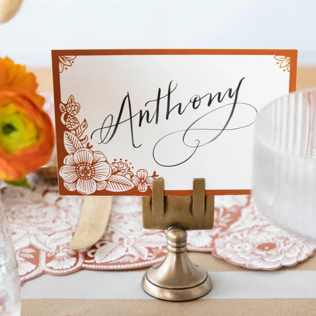 Hester & Cook Brass Place Card Holder - Marcel’s Culinary Experience