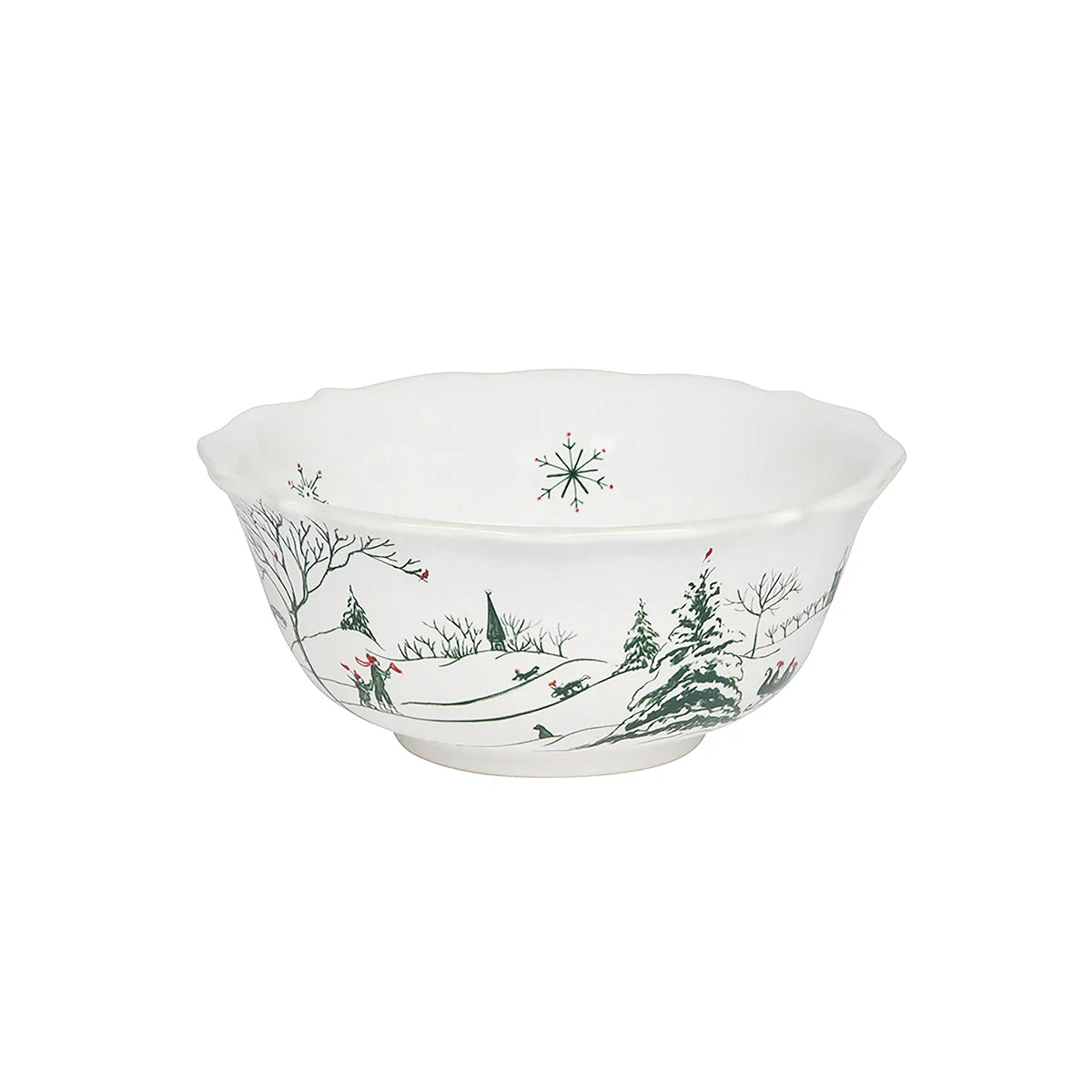 Juliska Country Estate Winter Frolic Cereal/Ice Cream Bowl - Evergreen