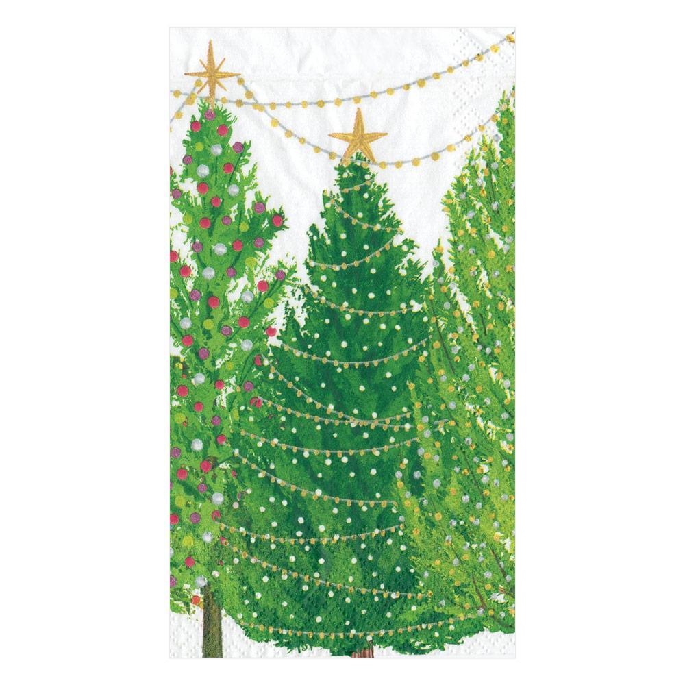 Christmas Trees with Lights Paper Guest Towel Napkins - Marcel’s Culinary Experience