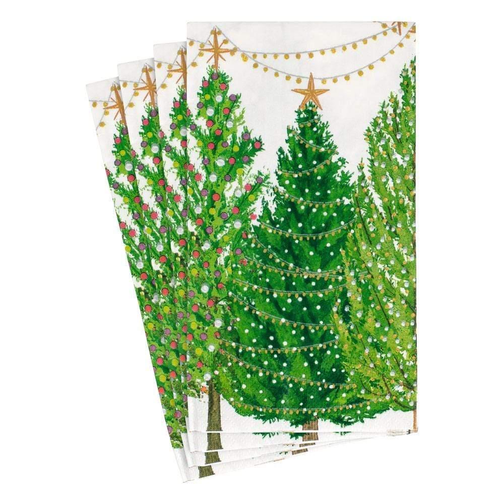 Christmas Trees with Lights Paper Guest Towel Napkins - Marcel’s Culinary Experience
