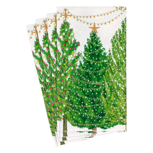 Christmas Trees with Lights Paper Guest Towel Napkins - Marcel’s Culinary Experience