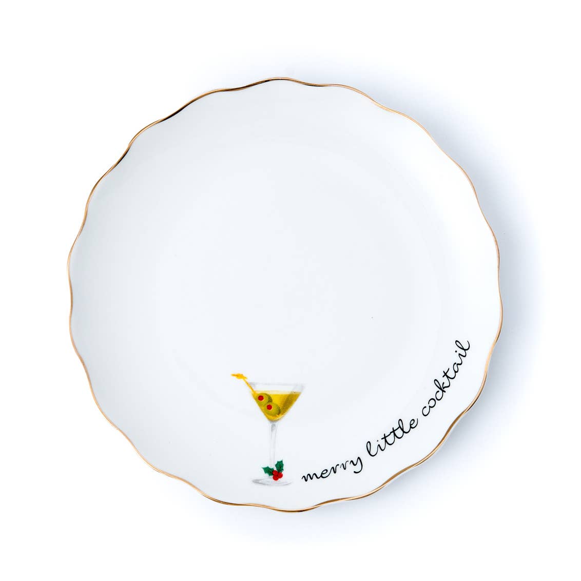 Holiday Cheers Set of 6 Appetizer Plates