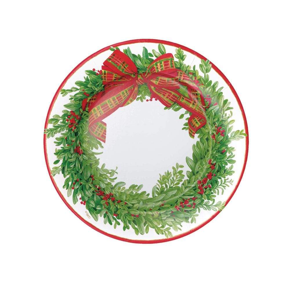 Boxwood and Berries Wreath Salad/Dessert Plates