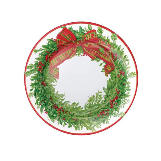 Boxwood and Berries Wreath Salad/Dessert Plates