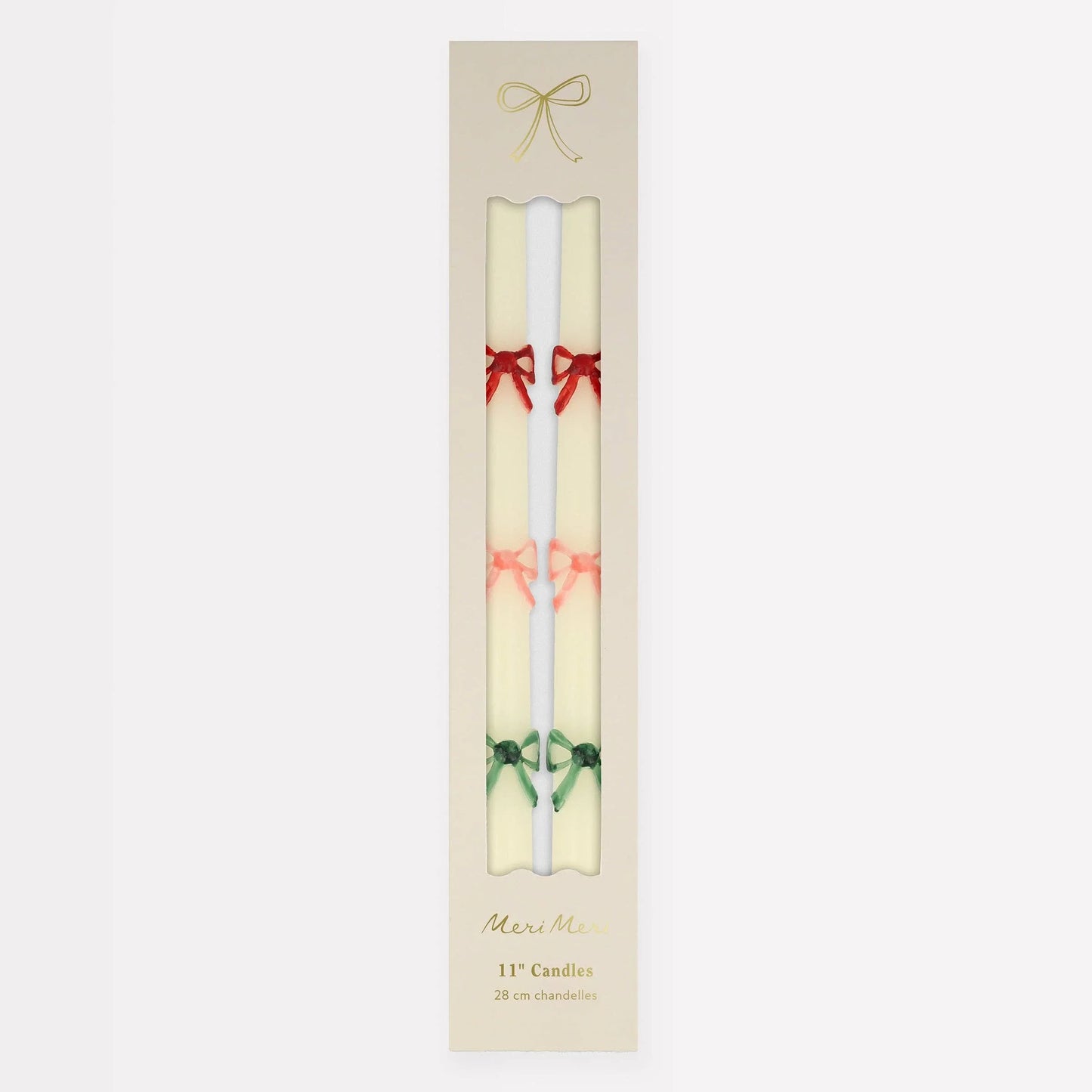 Multi Colour Bow Taper Candles - Marcel’s Culinary Experience