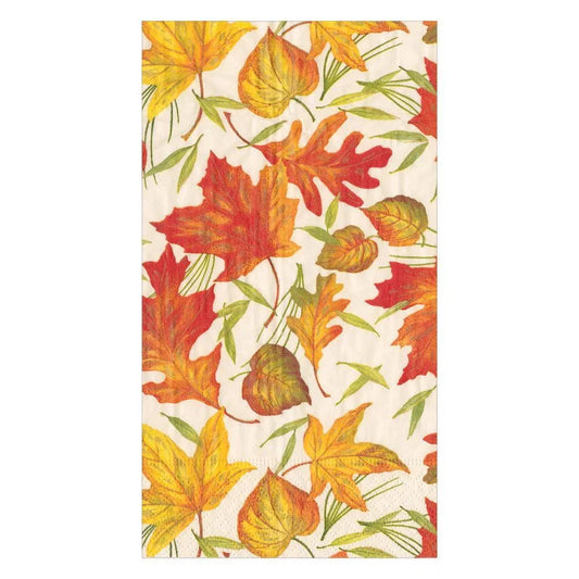 Woodland Leaves Paper Guest Towel Napkins in Ivory - 15 Per Package - Marcel’s Culinary Experience