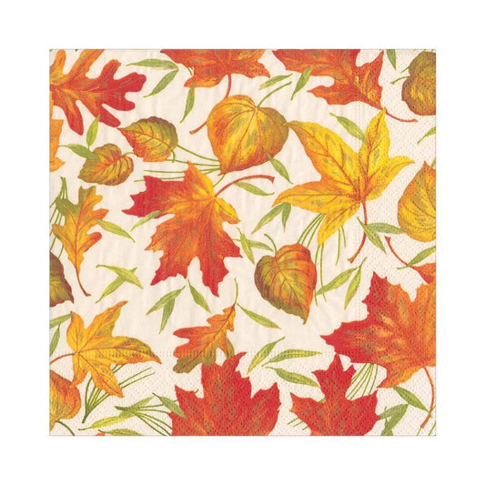Woodland Leaves Paper Luncheon Napkins in Ivory - 20 Per Package - Marcel’s Culinary Experience