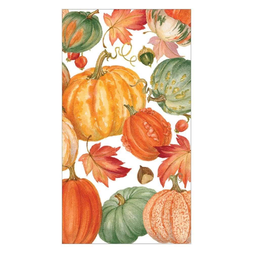 Pumpkin Field Paper Guest Towel Napkins in White - 15 Per Package - Marcel’s Culinary Experience