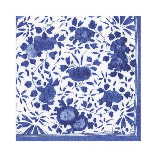 Caspari Delft Paper Luncheon Napkins in Blue - Marcel’s Culinary Experience
