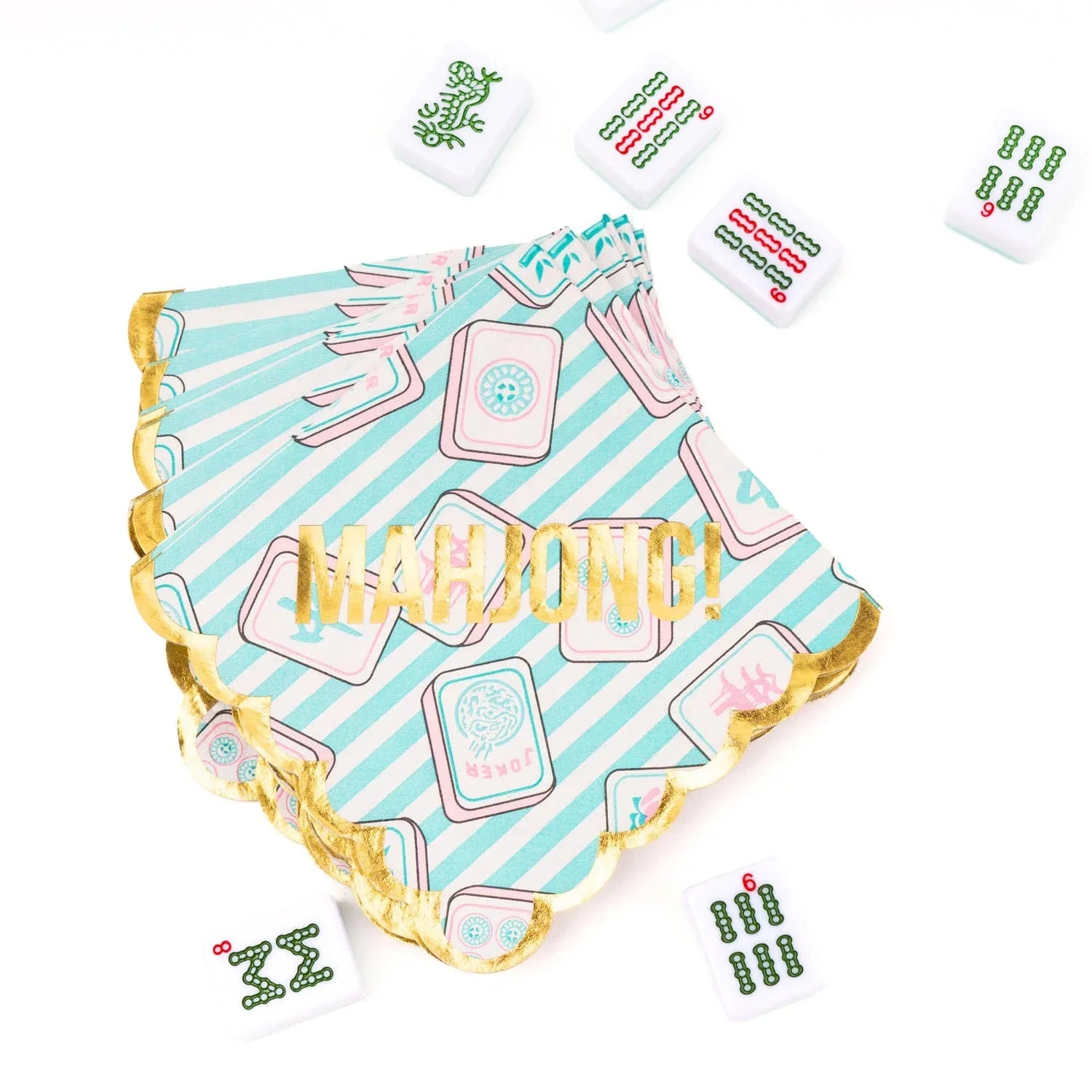 Marcel's Culinary Experience Mahjong Stripe Beverage Napkin - Thumbnail 2