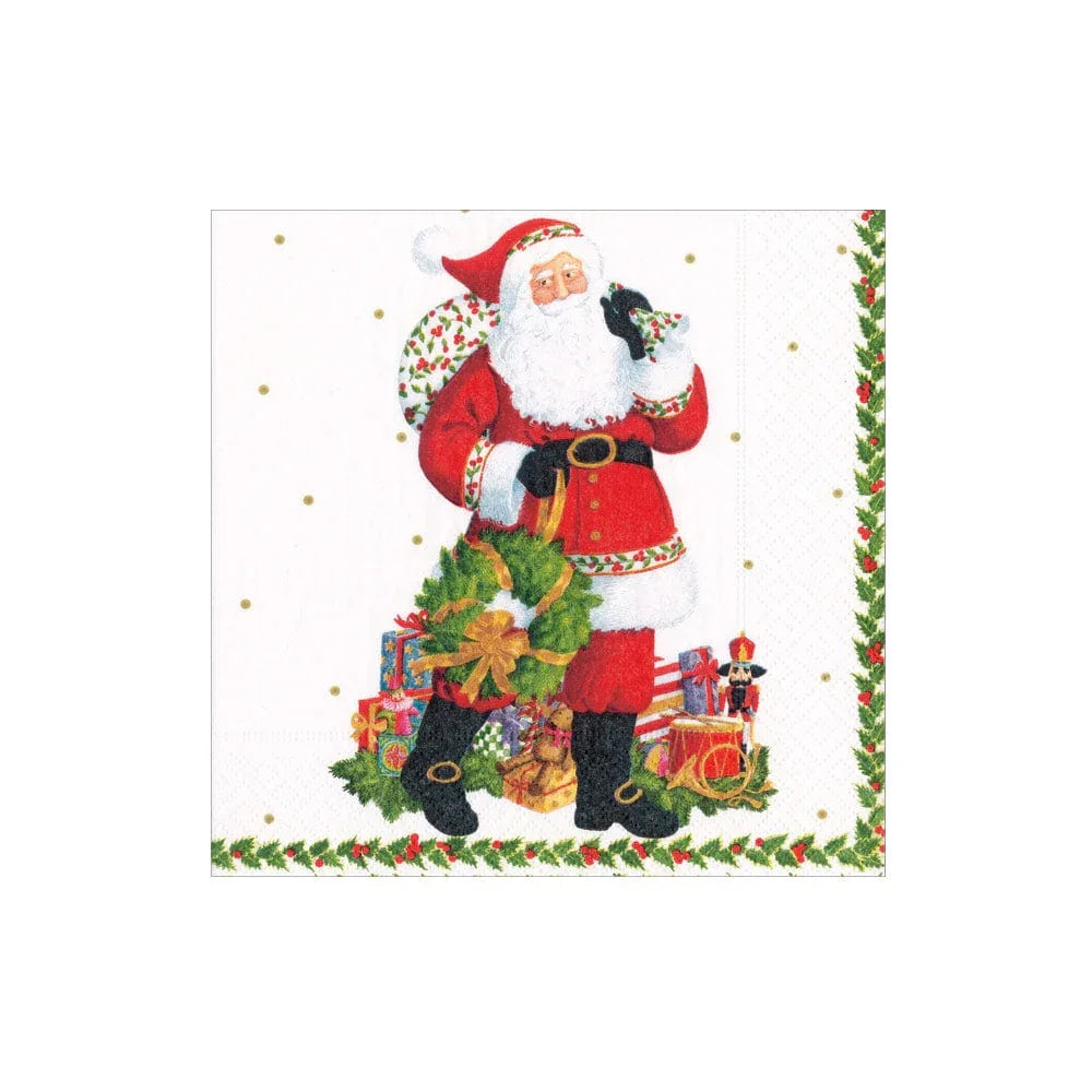 Jolly St. Nick Paper Cocktail Napkins - 20 Per Package - Marcel’s Culinary Experience