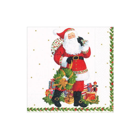 Jolly St. Nick Paper Cocktail Napkins - 20 Per Package - Marcel’s Culinary Experience