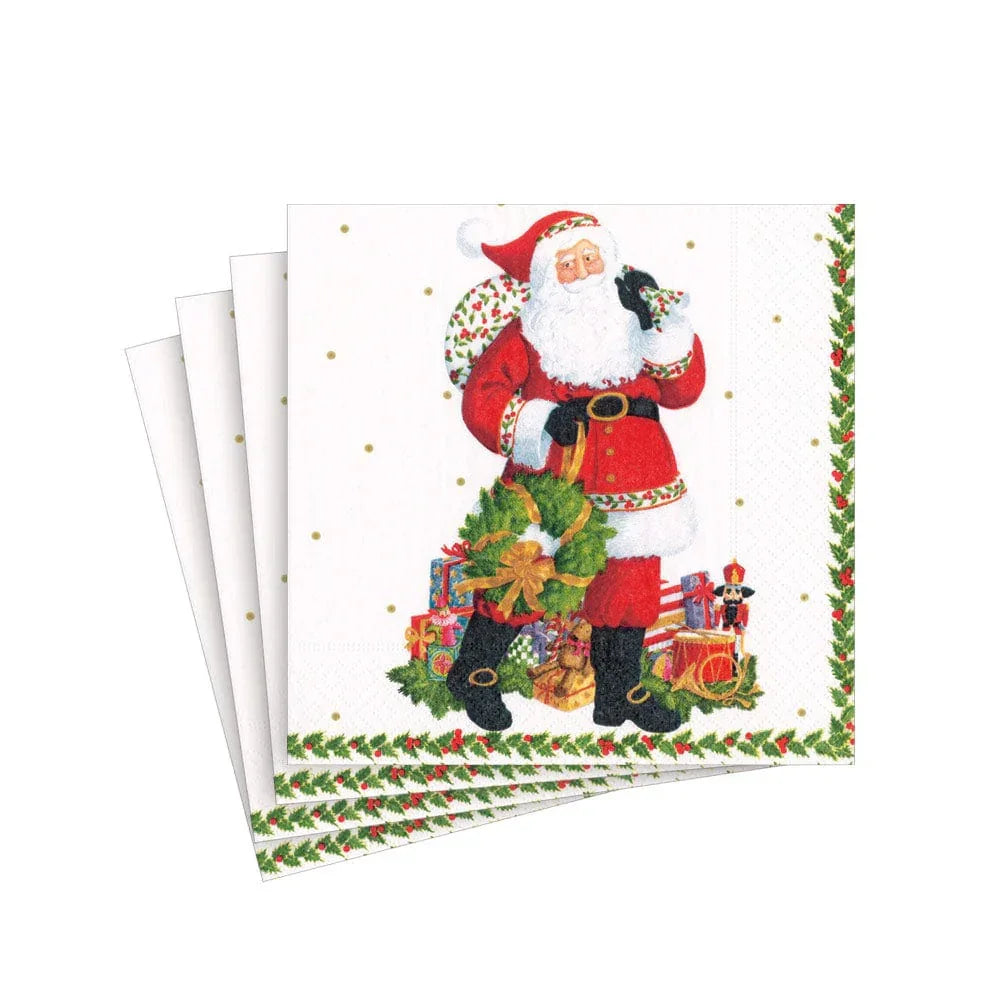 Jolly St. Nick Paper Cocktail Napkins - 20 Per Package - Marcel’s Culinary Experience