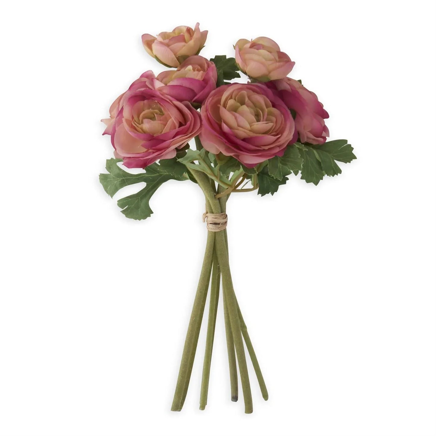10" Pink Ranunculus Bundle w/Flocked Stems - Marcel’s Culinary Experience