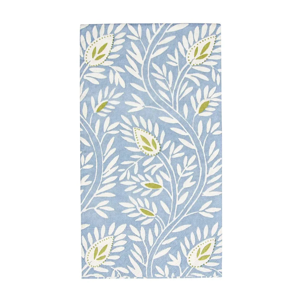 Caspari Samsara Stone Blue Guest Towel Napkins - 15 Pack