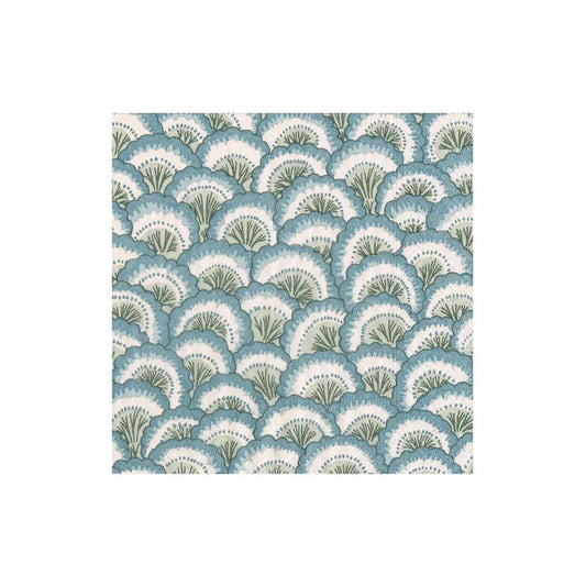 Caspari Pontchartrain Scallop Blue Cocktail Napkins - 20 Per Package - Marcel’s Culinary Experience
