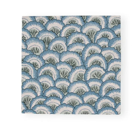Caspari Pontchartrain Scallop Blue Luncheon Napkins - Marcel’s Culinary Experience