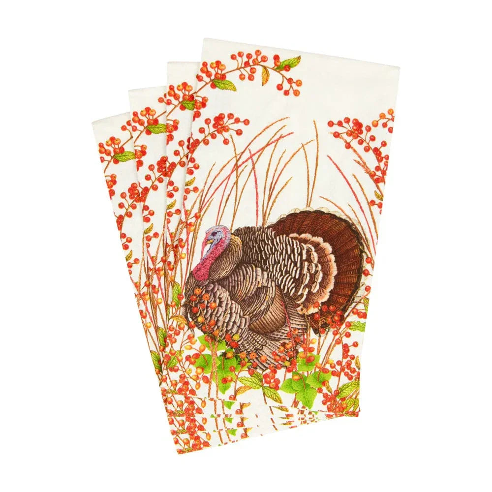 Turkey And Berries Guest Towel Napkins - 15 Per Package - Marcel’s Culinary Experience