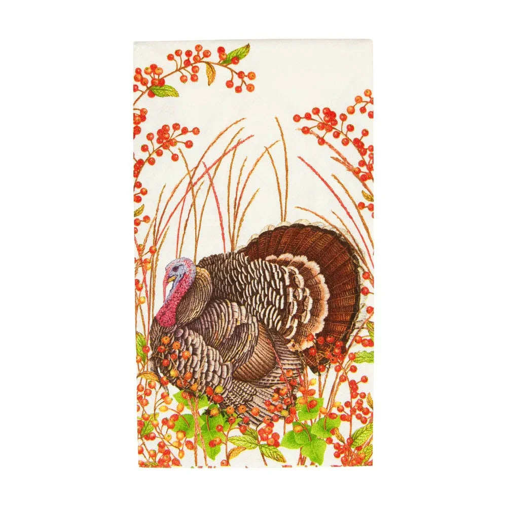 Turkey And Berries Guest Towel Napkins - 15 Per Package - Marcel’s Culinary Experience