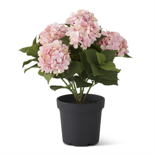 Pink Potted Hydrangea w/Faux Dirt 18.75" - Marcel’s Culinary Experience