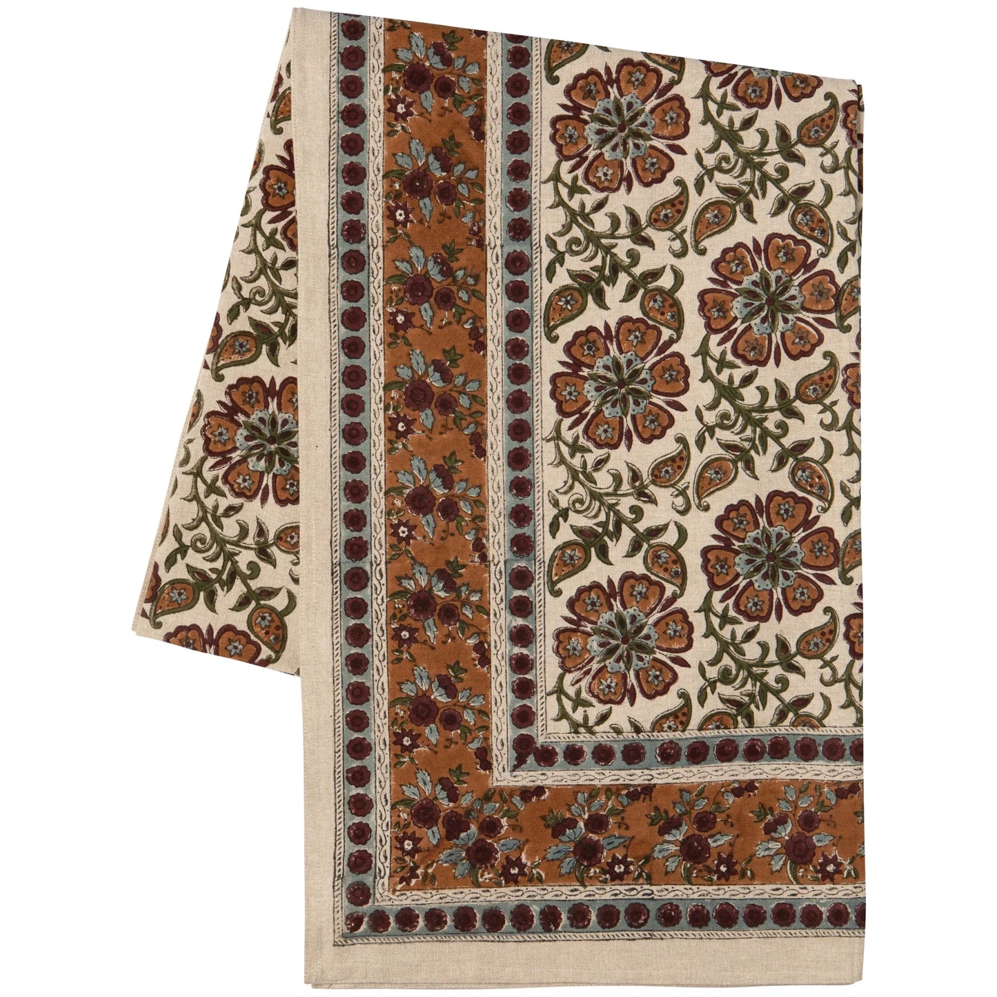 Elysian Block Print Tablecloth 60 x 90 Inches - Marcel’s Culinary Experience