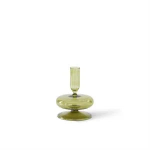 Handmade Green Glass Modern Taper Candleholder - Marcel’s Culinary Experience