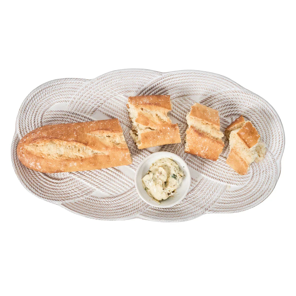 Juliska Le Panier Mystic Knot 15" Hostess Tray - Whitewash