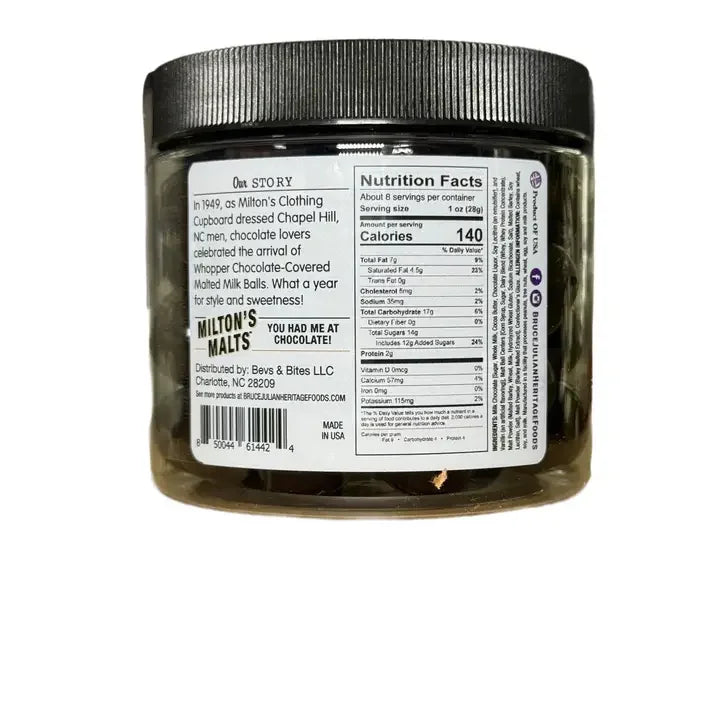 Milton's Malts, 8 oz Jar - Marcel’s Culinary Experience