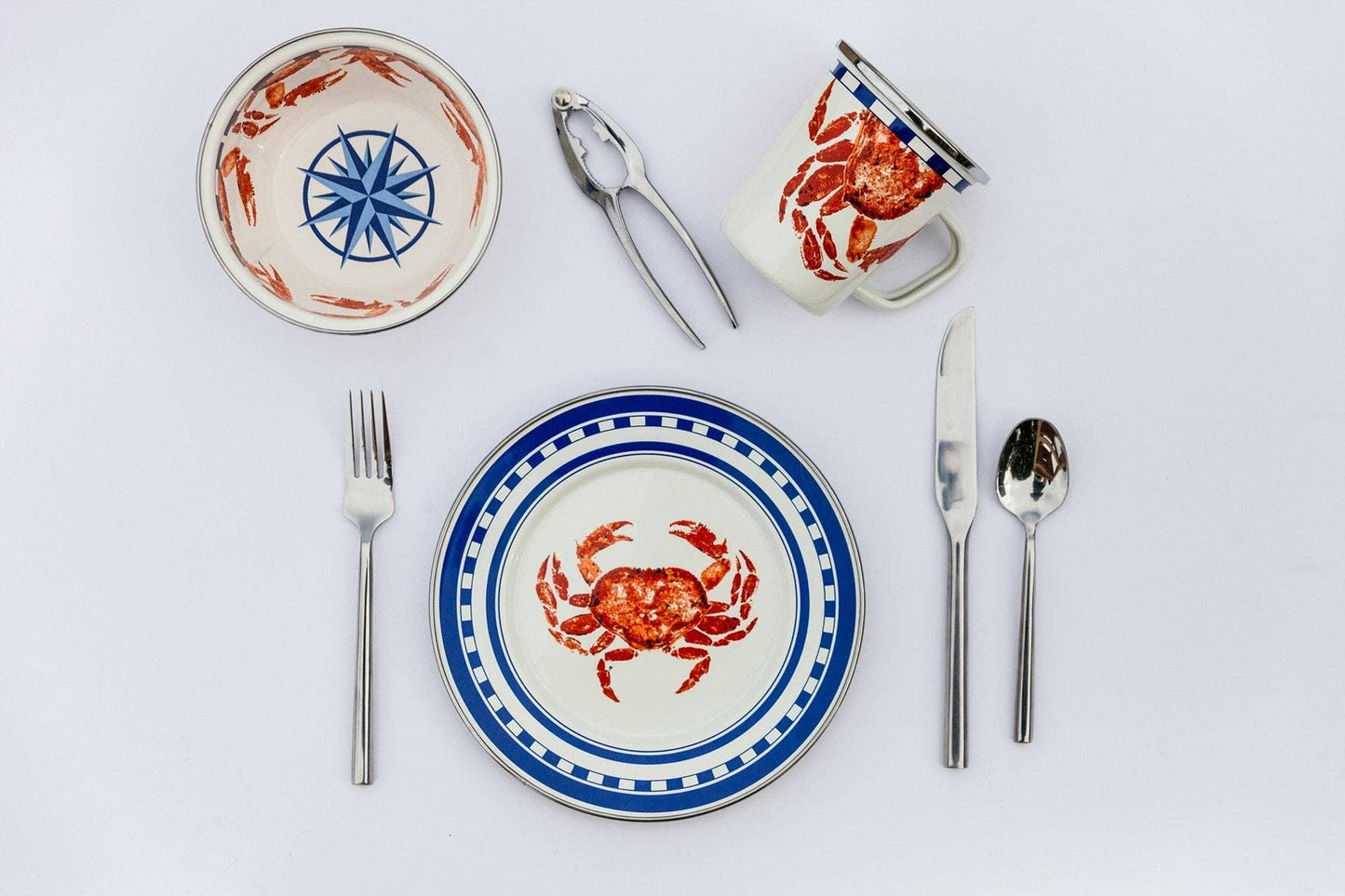 Golden Rabbit Crab House Enamelware Oval Platter - 12 x 16 inch