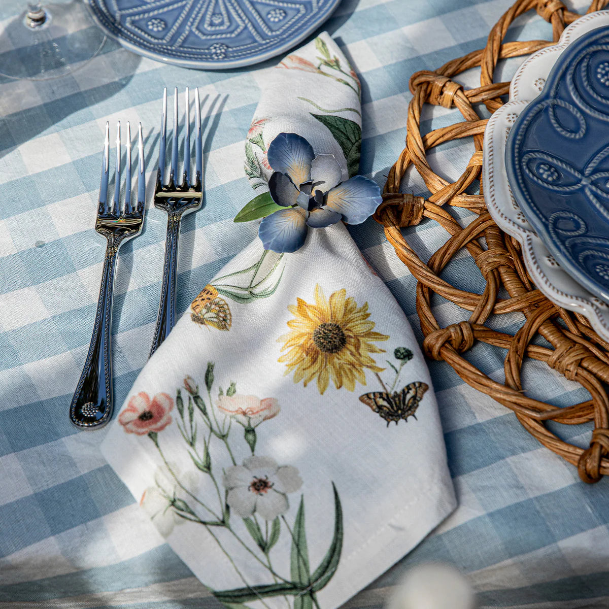 Juliska Floral Garden Linen Dinner Napkins - Set of 4