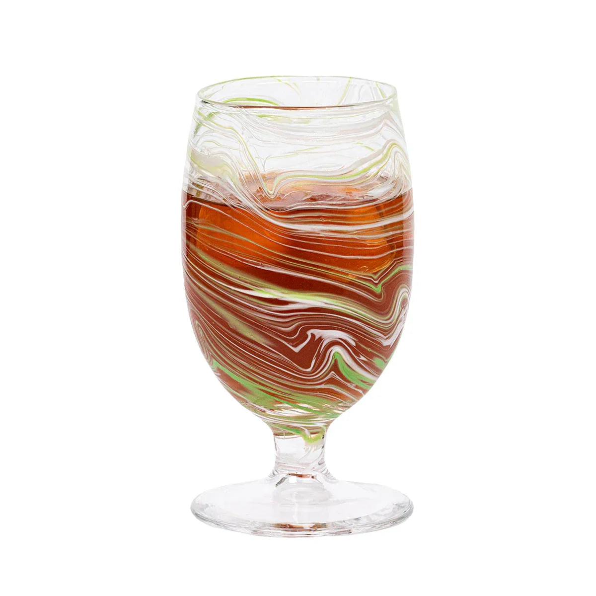 Juliska Puro Marbled Goblet Green