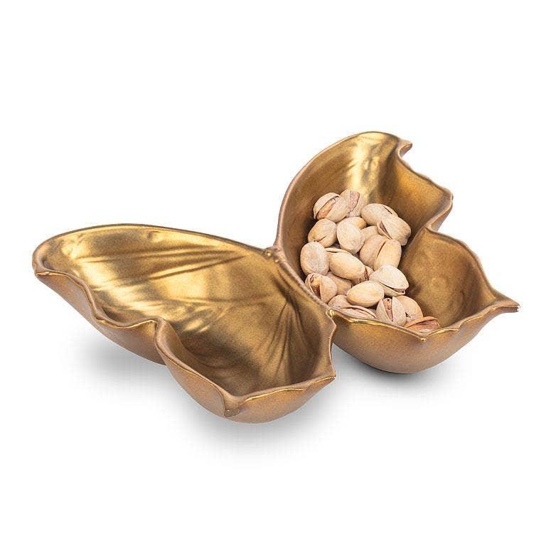 Deep Butterfly Dish Gold - Marcel’s Culinary Experience