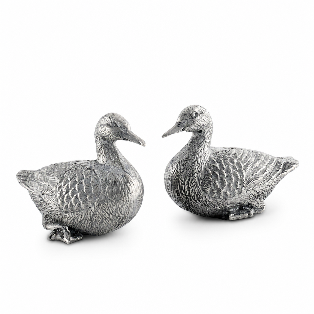 Pewter Mallard Duck Salt & Pepper Shakers