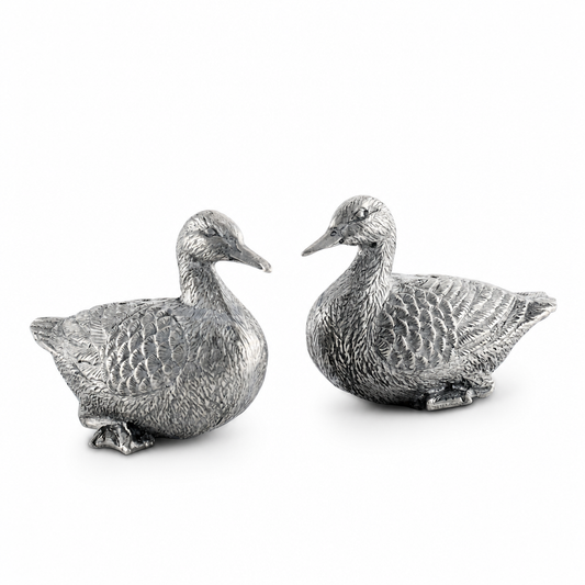 Pewter Mallard Duck Salt & Pepper Shakers