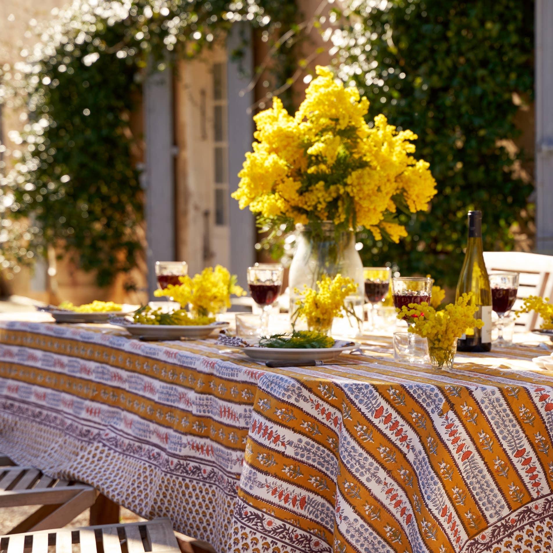 Couleur Nature Provence Avignon Dijon & Blue | Tablecloth - Marcel’s Culinary Experience