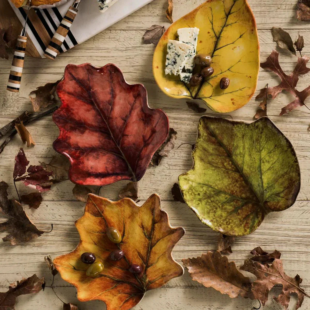 Juliska Forest Walk Leaf Plates Set/4