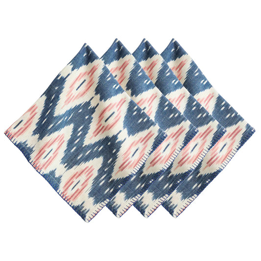 Juliska Ikat Cotton Dinner Napkins - Set of 4